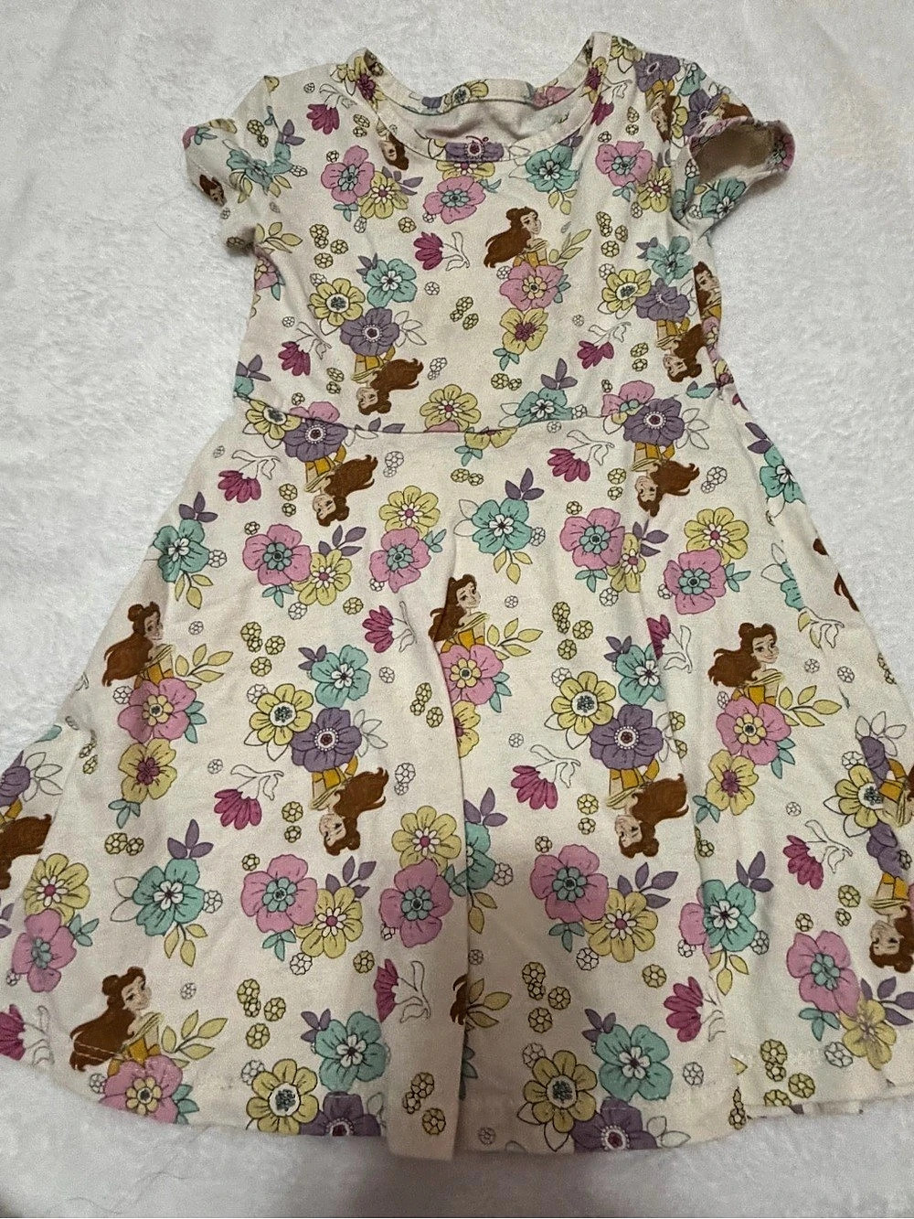 Disney Princess Belle Floral Skater Dress Girls 3T